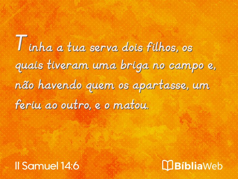II Samuel 14:6 em imagem para compartilhar