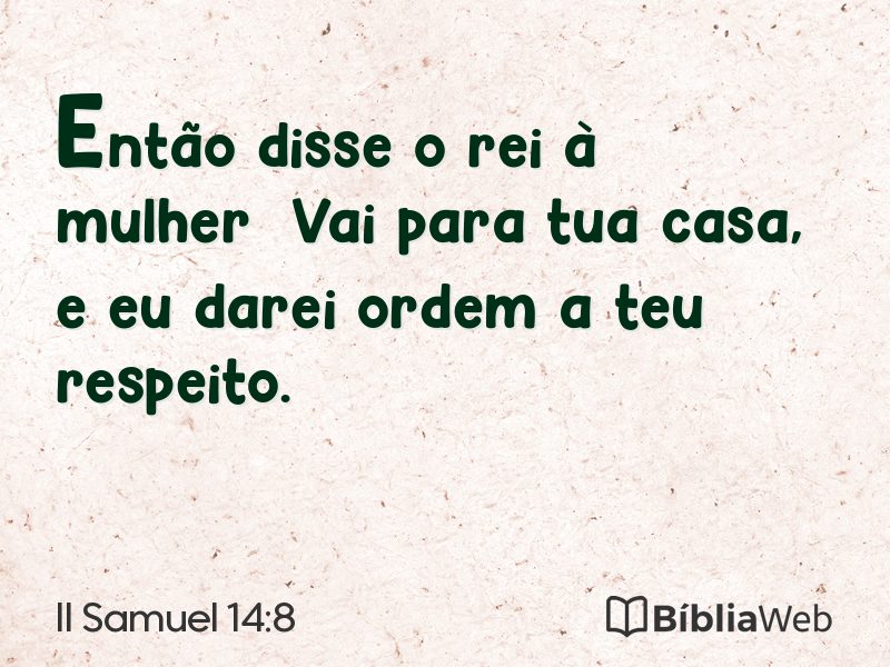 II Samuel 14:8 em imagem para compartilhar