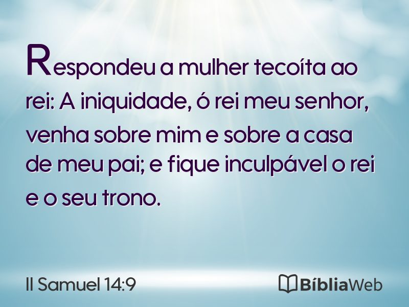II Samuel 14:9 em imagem para compartilhar