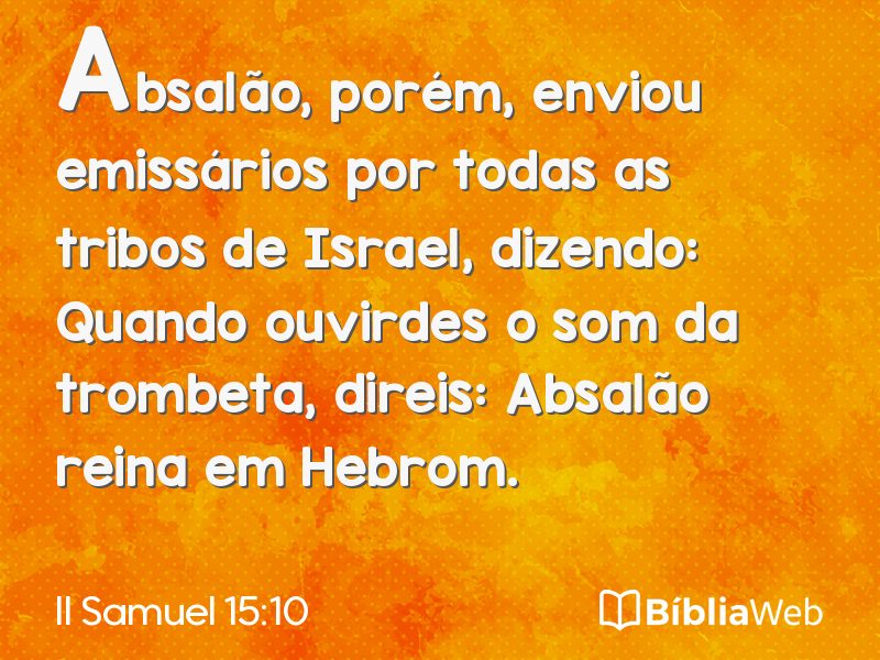 II Samuel 15:10 em imagem para compartilhar