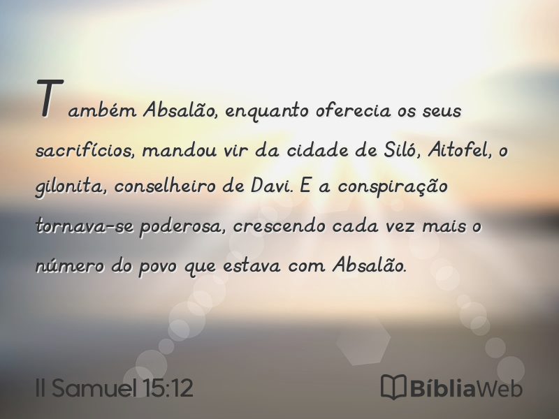II Samuel 15:12 em imagem para compartilhar