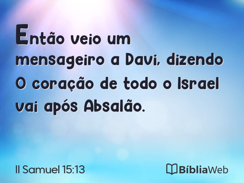 II Samuel 15:13 em imagem para compartilhar