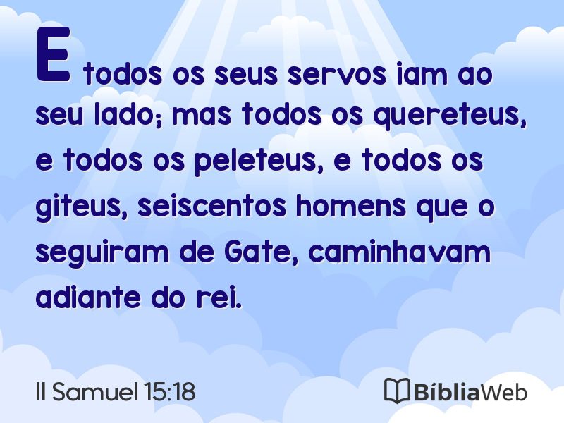 II Samuel 15:18 em imagem para compartilhar