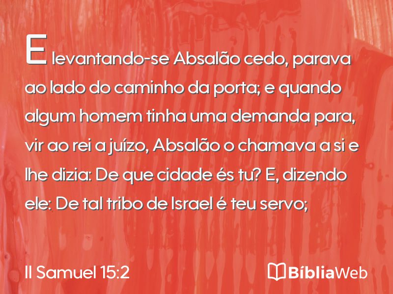 II Samuel 15:2 em imagem para compartilhar