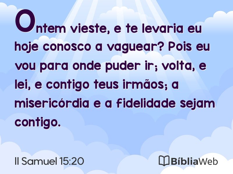 II Samuel 15:20 em imagem para compartilhar