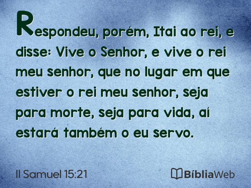 II Samuel 15:21 em imagem para compartilhar