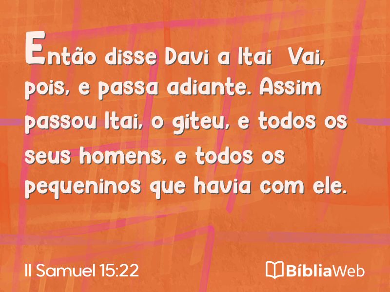 II Samuel 15:22 em imagem para compartilhar