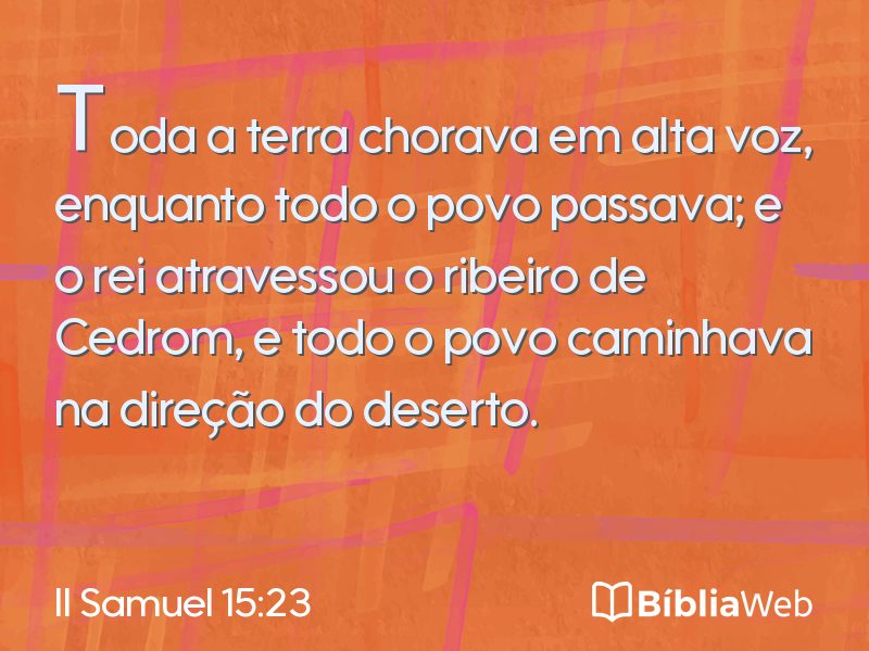 II Samuel 15:23 em imagem para compartilhar