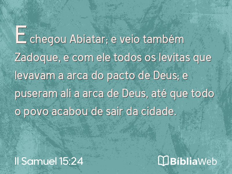 II Samuel 15:24 em imagem para compartilhar