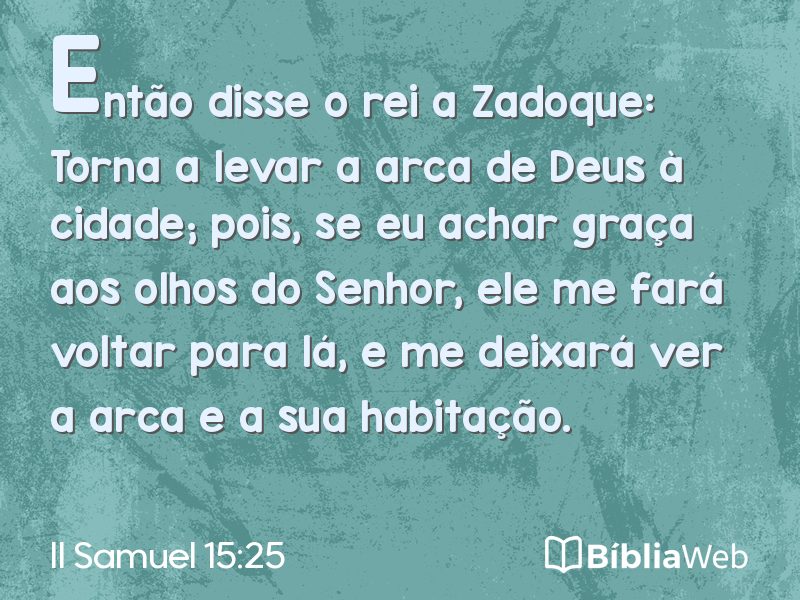 II Samuel 15:25 em imagem para compartilhar