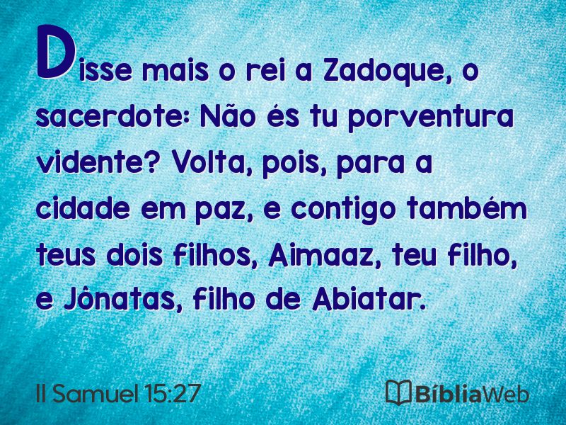 II Samuel 15:27 em imagem para compartilhar