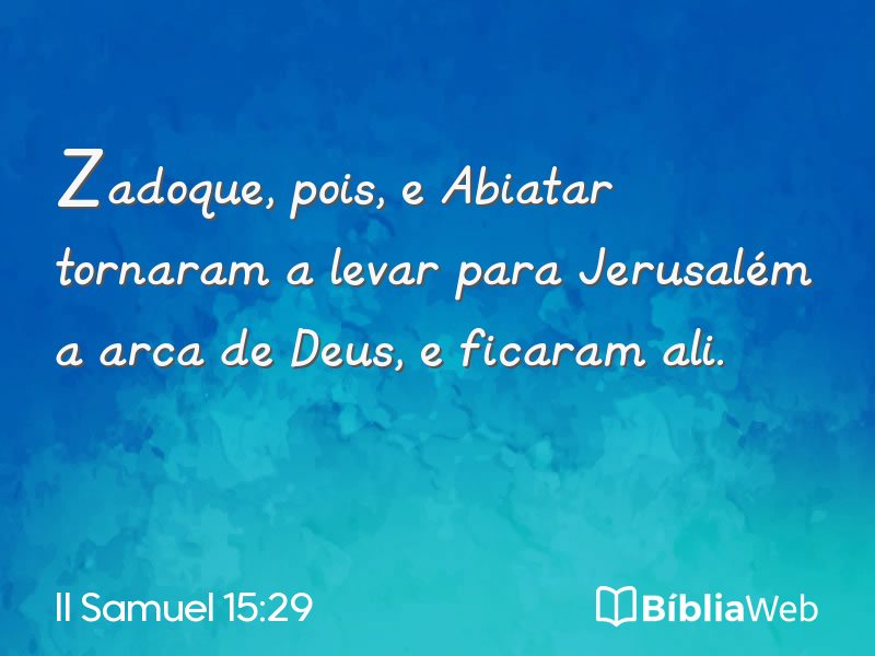 II Samuel 15:29 em imagem para compartilhar