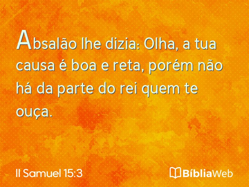 II Samuel 15:3 em imagem para compartilhar