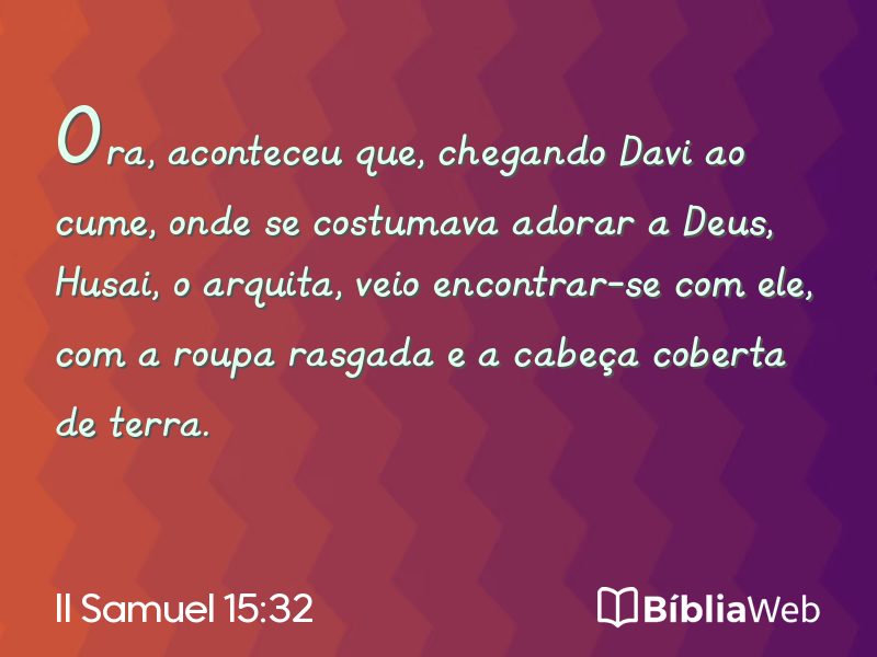 II Samuel 15:32 em imagem para compartilhar