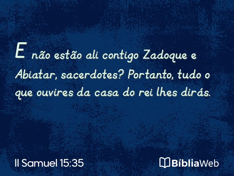 II Samuel 15:35 em imagem para compartilhar