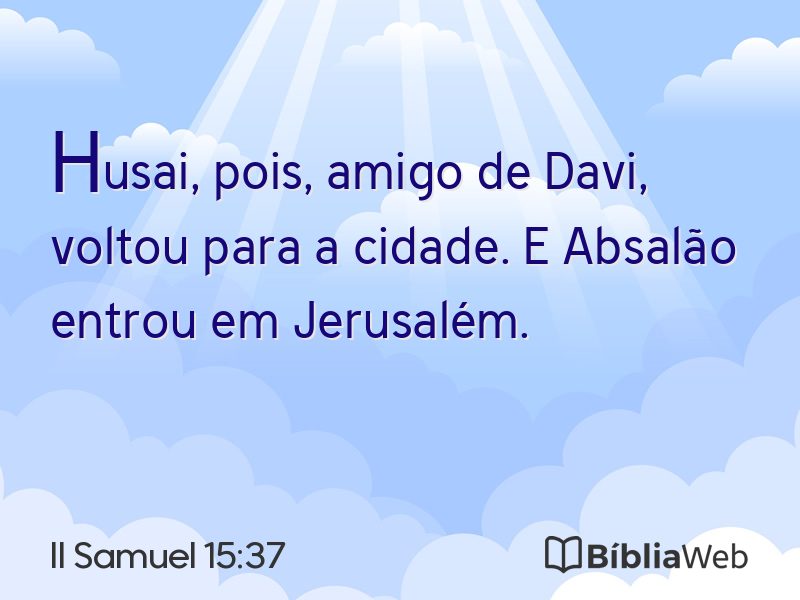 II Samuel 15:37 em imagem para compartilhar