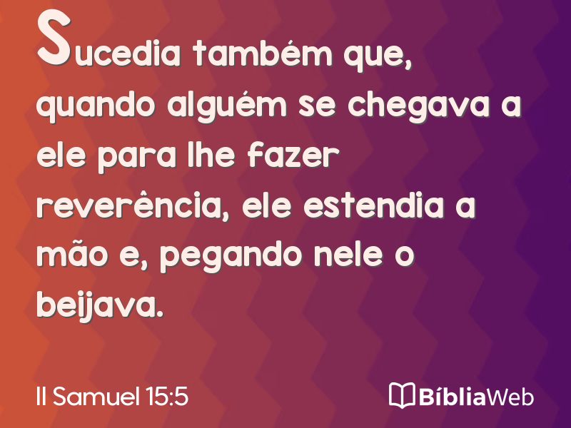 II Samuel 15:5 em imagem para compartilhar