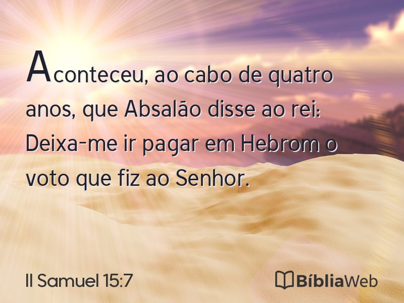 II Samuel 15:7 em imagem para compartilhar