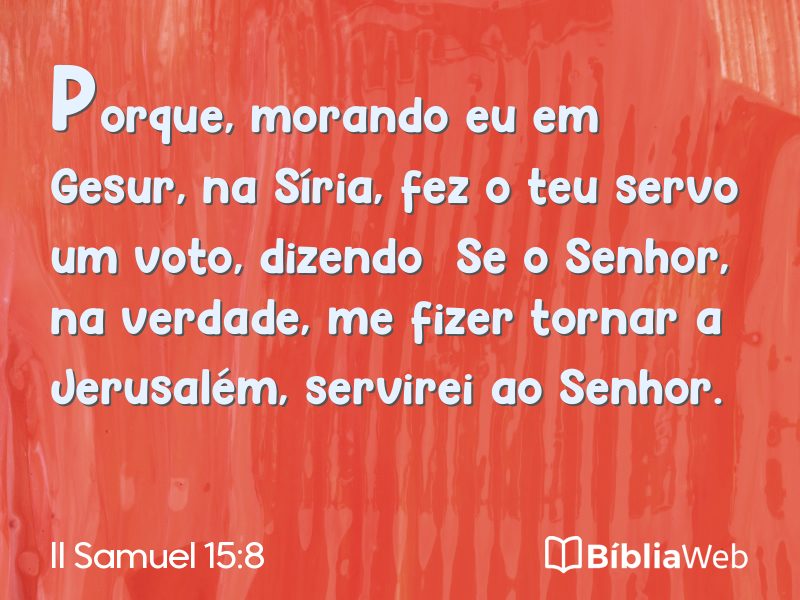 II Samuel 15:8 em imagem para compartilhar