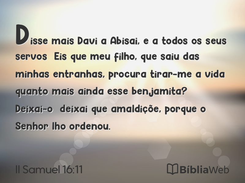 II Samuel 16:11 em imagem para compartilhar