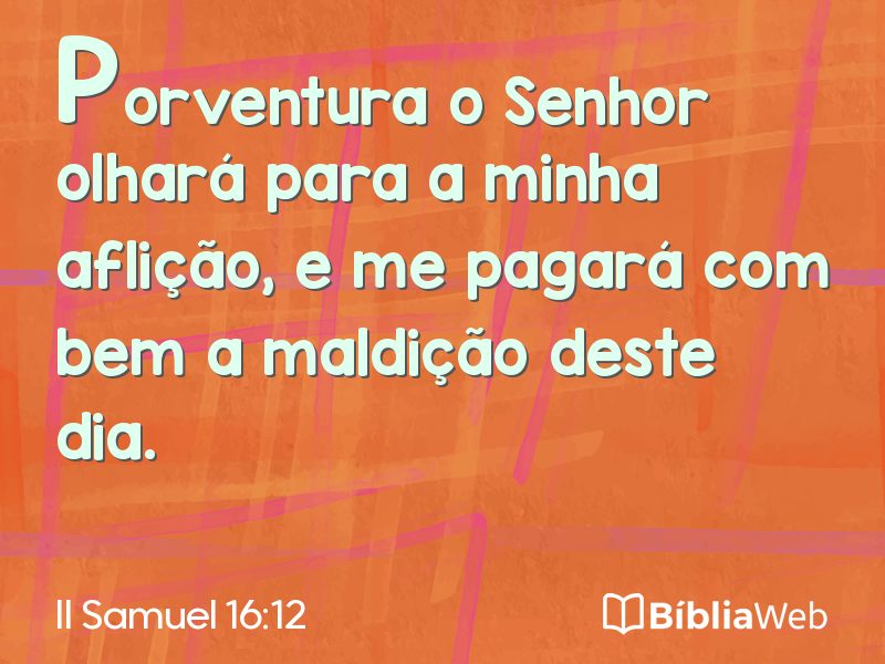 II Samuel 16:12 em imagem para compartilhar