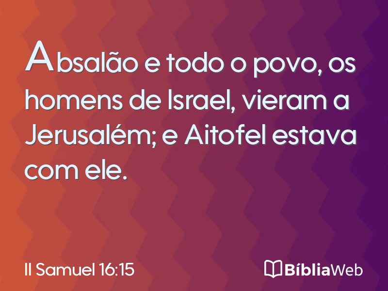 II Samuel 16:15 em imagem para compartilhar