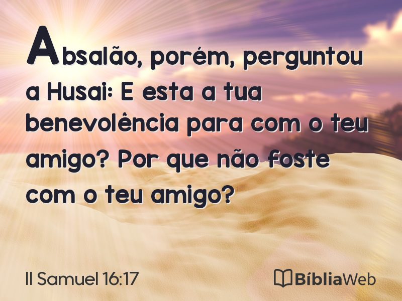 II Samuel 16:17 em imagem para compartilhar