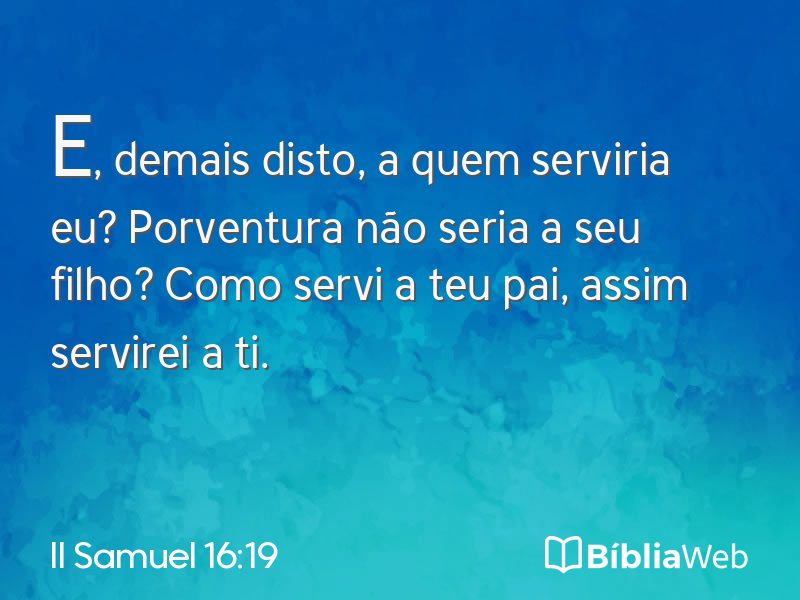 II Samuel 16:19 em imagem para compartilhar