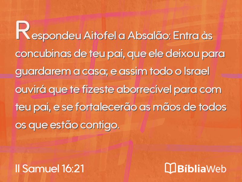 II Samuel 16:21 em imagem para compartilhar
