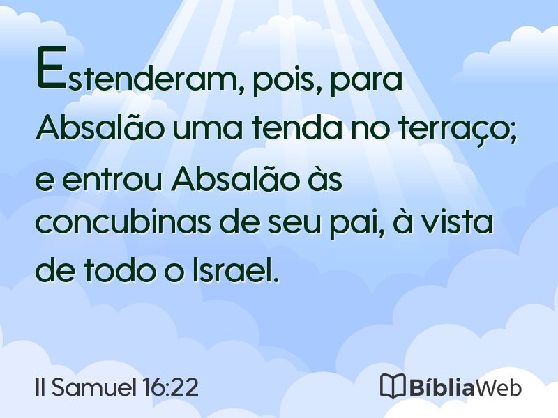 II Samuel 16:22 em imagem para compartilhar