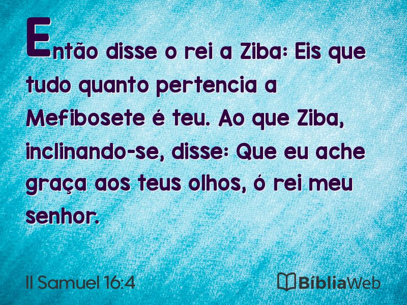 II Samuel 16:4 em imagem para compartilhar