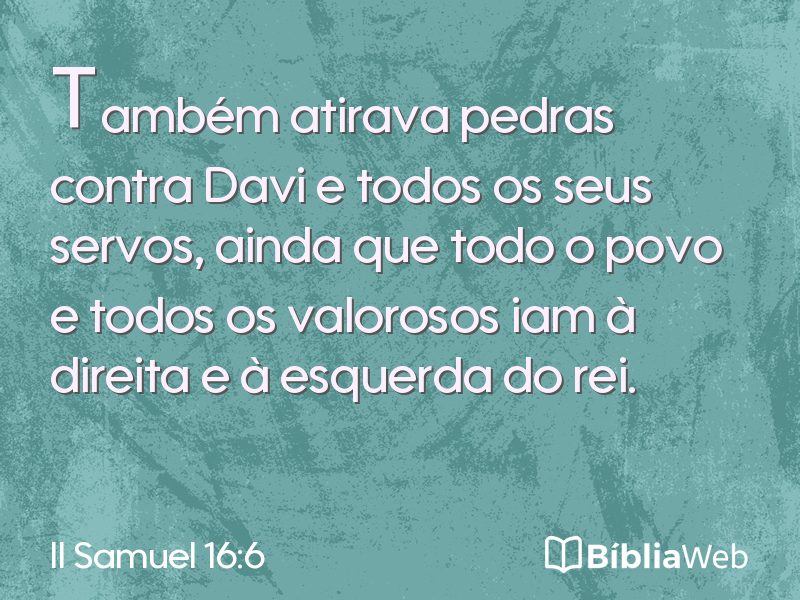 II Samuel 16:6 em imagem para compartilhar