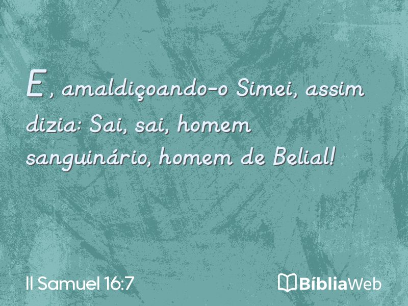 II Samuel 16:7 em imagem para compartilhar