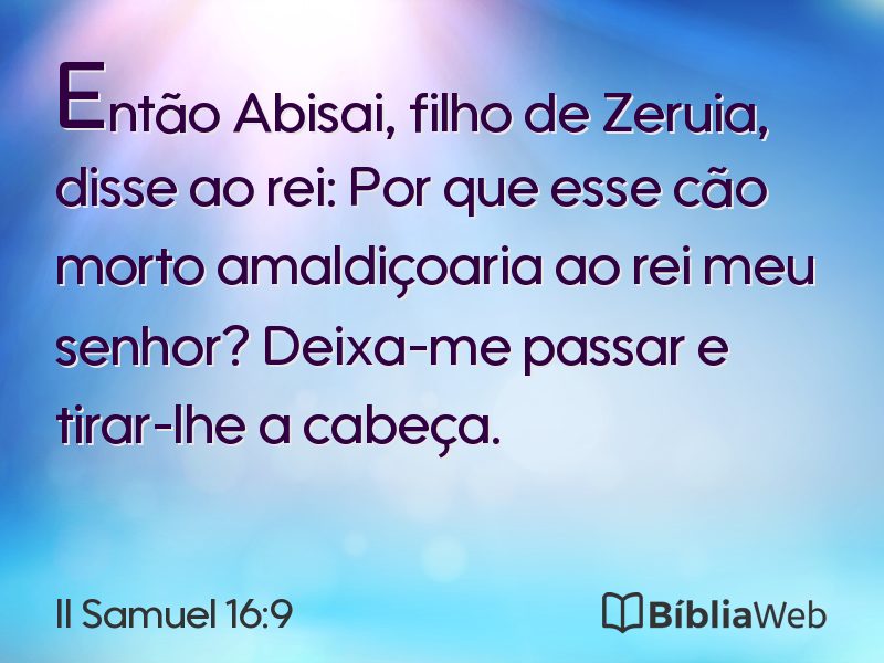 II Samuel 16:9 em imagem para compartilhar