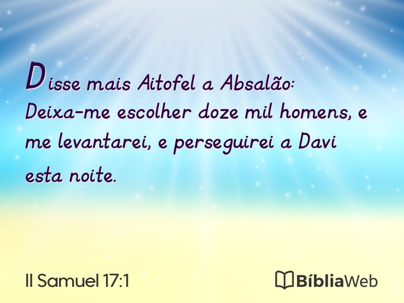 II Samuel 17:1 em imagem para compartilhar