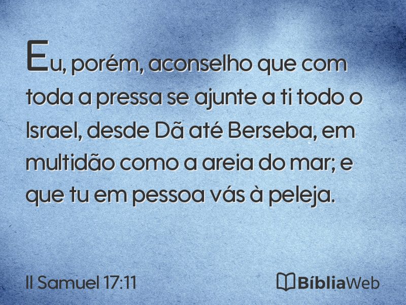 II Samuel 17:11 em imagem para compartilhar