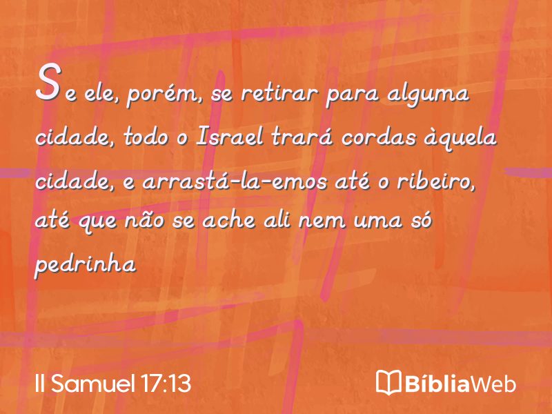 II Samuel 17:13 em imagem para compartilhar
