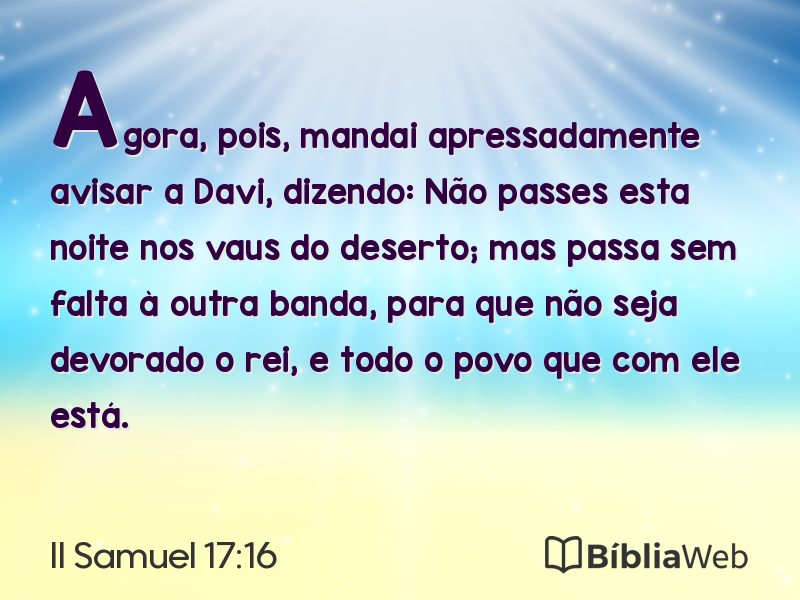 II Samuel 17:16 em imagem para compartilhar