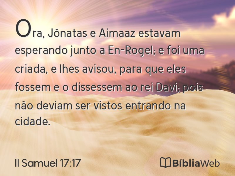 II Samuel 17:17 em imagem para compartilhar