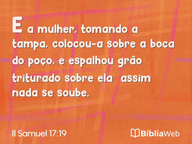 II Samuel 17:19 em imagem para compartilhar