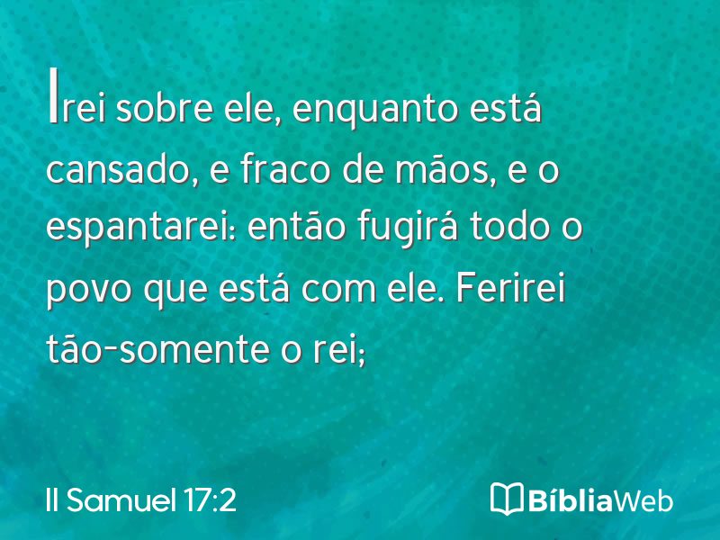 II Samuel 17:2 em imagem para compartilhar