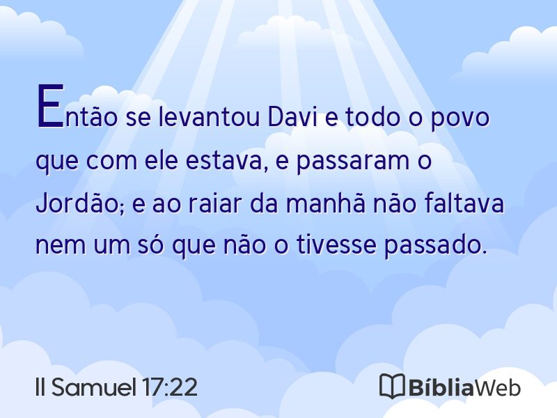 II Samuel 17:22 em imagem para compartilhar