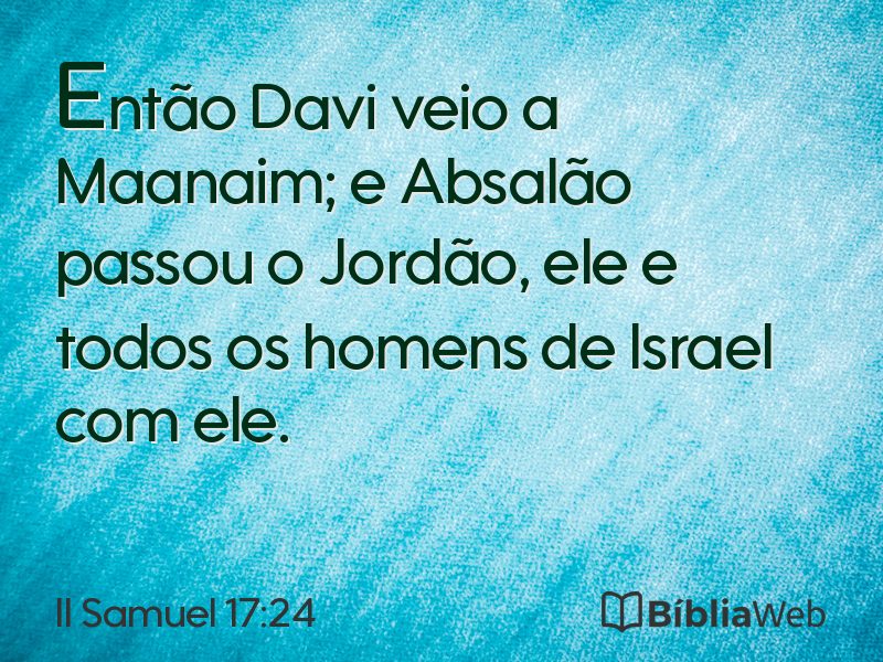 II Samuel 17:24 em imagem para compartilhar