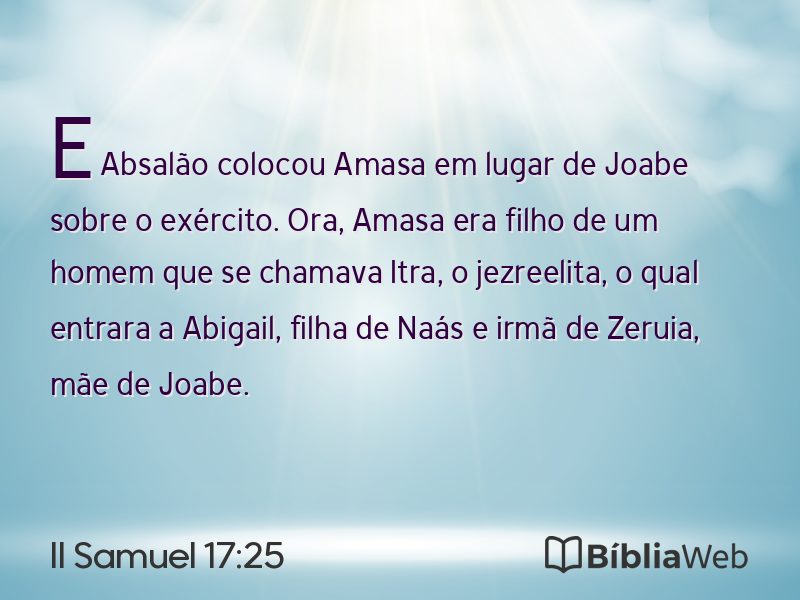 II Samuel 17:25 em imagem para compartilhar