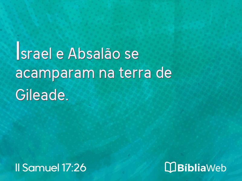 II Samuel 17:26 em imagem para compartilhar