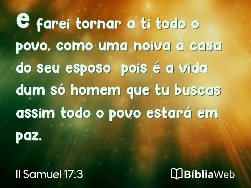 II Samuel 17:3 em imagem para compartilhar