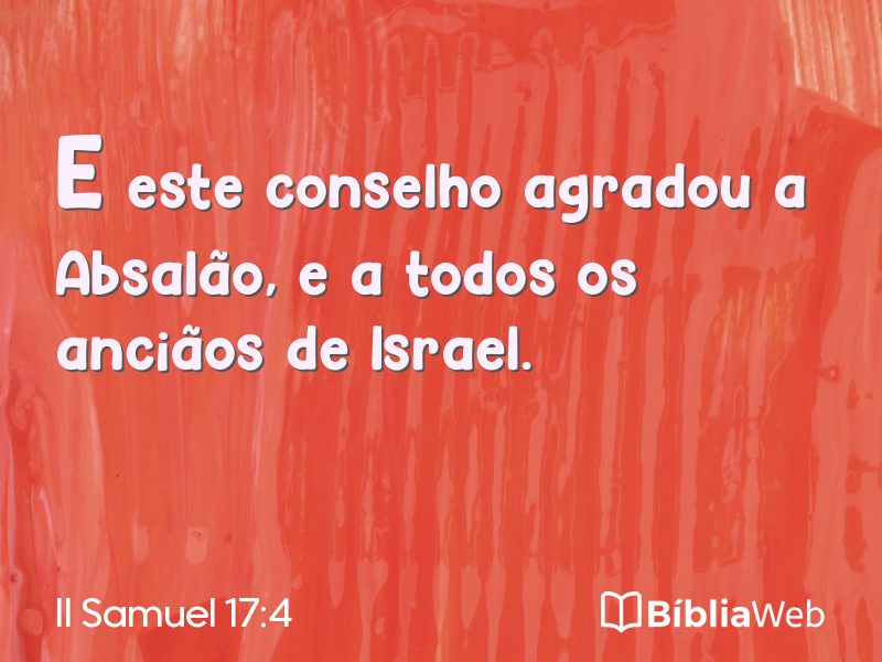 II Samuel 17:4 em imagem para compartilhar