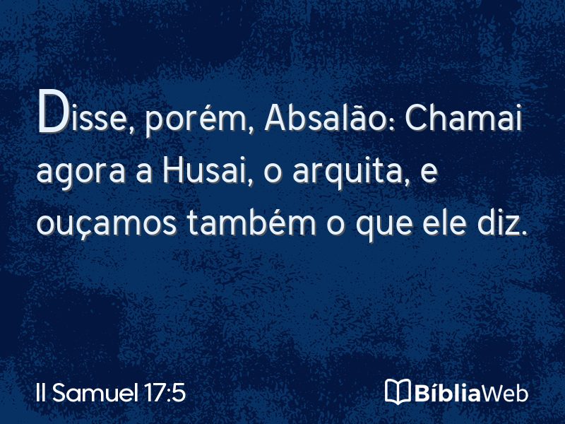 II Samuel 17:5 em imagem para compartilhar