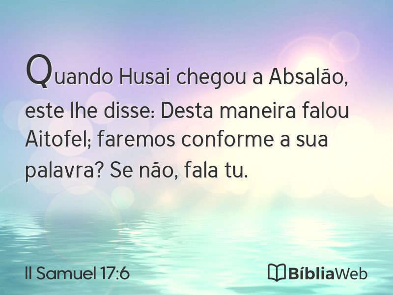 II Samuel 17:6 em imagem para compartilhar