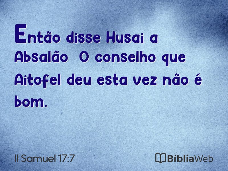 II Samuel 17:7 em imagem para compartilhar